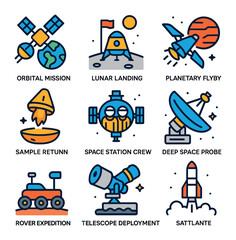 Space Mission Icons