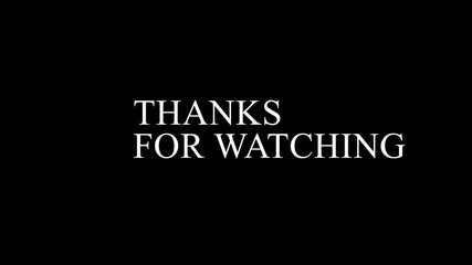 Thanks for Watching. Glitch Text Animation Effect on Old Interference Screen.Alpha Chanel.4K Video.Video Ending Screen: White "Thanks For Watching" Text on Black Background