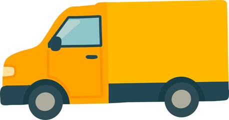 Yellow Delivery Truck