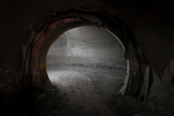 Tour of the excavated stations Olbrachtova and Pankrac D and the adjacent line tunnels. Behind the...