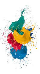  Colorful Abstract Paint Splash  Modern Art Illustration
