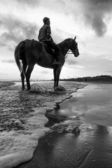 Horses of Parangtritis Beach at Sunset