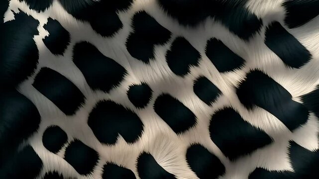 Seamless loop with black and white animal print pattern