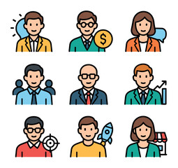 Obraz premium Business Icons Grid