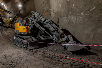 Tour of the excavated stations Olbrachtova and Pankrac D and the adjacent line tunnels. Behind the...