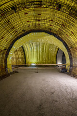 Tour of the excavated stations Olbrachtova and Pankrac D and the adjacent line tunnels. Behind the...