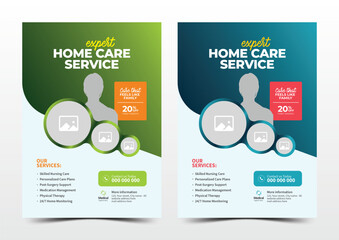 Professional medical flyer for expert home care and patient support