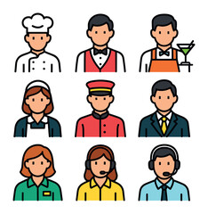 Fototapeta premium Service Worker Icons