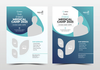 Creative medical flyer template for hospital and clinic health campaign promotion