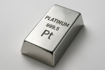 Platinum Ingot Reflection &ndash; Elegant Shine of a Precious Metal Bar