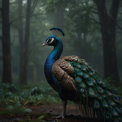 Obraz premium peacock with feathers