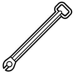 Allen Key Tool Line Art Icon
