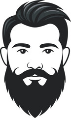Collection of Stylish Bearded Man Portraits Featuring Modern Haircuts, Facial Hair, and Vintage Hat Fashion in Black and White Art