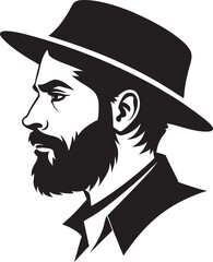 Collection of Stylish Bearded Man Portraits Featuring Modern Haircuts, Facial Hair, and Vintage Hat Fashion in Black and White Art
