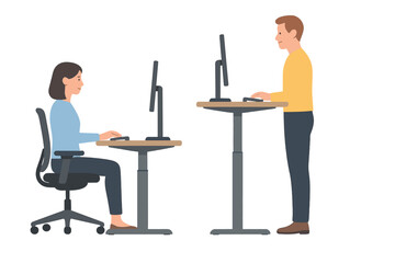 Height Adjustable and Standing Desks promote correct poses and ergonomics for healthy postures