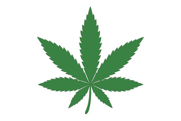 Cannabis weed leaf logo clip art illustration graphic marijuana vector icon