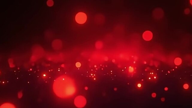4K ultra HD seamless loop red neon light bokeh effect background for motion design

