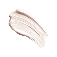 Beige cream smear on black background Cosmetic cream texture for skincare, beauty product, or makeup foundation Concept of beauty, cosmetics, and skincare