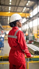 Female Engineer Factory Industrial Safety.