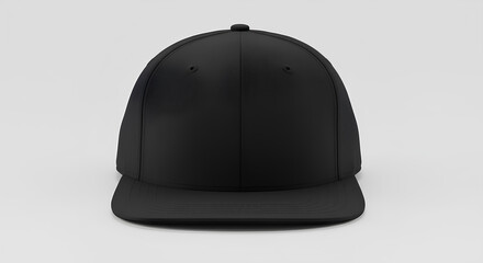 Blank, empty snapback cap mockup, top view on white background isolated, 3d rendering, Isolated merch branding, headwear template.