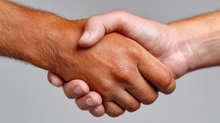 Fototapeta premium Diverse handshake showing cooperation