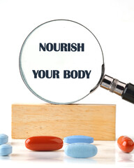 THE CONCEPT PHRASE NOURISH YOUR BODY