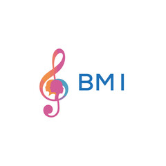  "BMI Music and Arts Logo Design, BMI Later Logo, Abstract Treble Clef with Human Faces"
