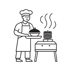 Venezuelan Arepas Food Cart Illustration