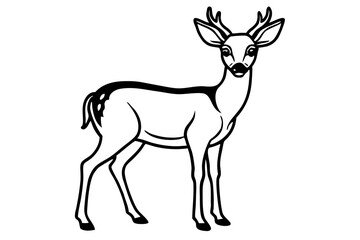 Obraz premium deer silhouette isolated on white