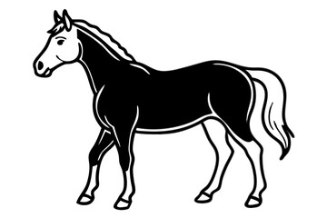 vector illustration of a horse