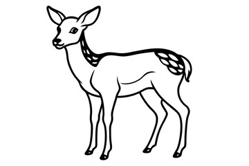 vector illustration of a deer