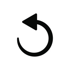 Undo or refresh vector icon and symbol design