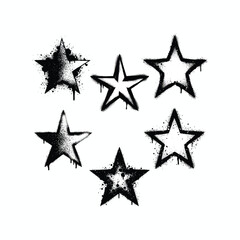 Obraz premium silver stars on white background