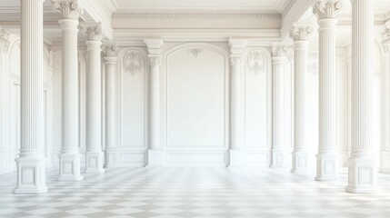 Obraz premium White Palace Hallway Interior