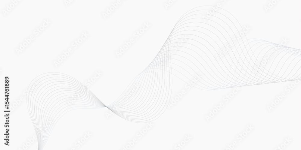 Poster abstract creating a soft design wavy lines forming a delicate pattern on a clean white background.