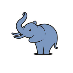 elephant abstract logo modern style