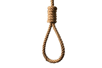 Rope Noose isolated on white background for graphic design