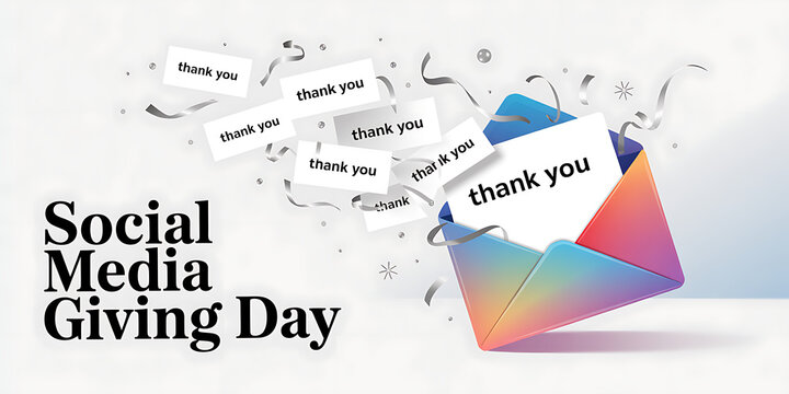 Social media giving day Poster  smartphone concept art