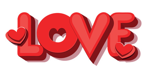 the word love written in capital letters each l 5
