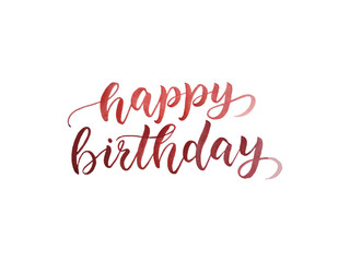 Watercolor brush-style calligraphy reading HAPPY BIRTHDAY! on transparent background, ideal for posters, banners, greeting cards, and festive celebration artwork