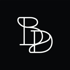 Initial letter BD logo design