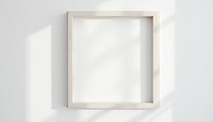 Square Frame Mockup on White Wall