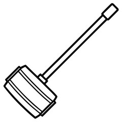 Minimalist Mallet Line Illustration