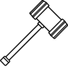 Minimalist Mallet Line Illustration