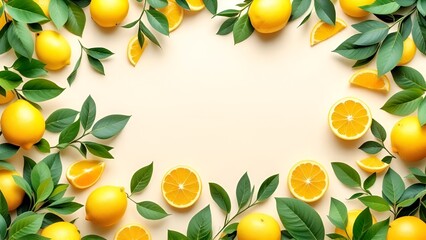 Vibrant Citrus and Greenery Composition