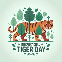 International Tiger Day Poster: tiger face international day