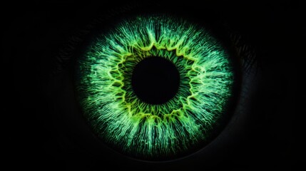 Vibrant Green Eye Macro