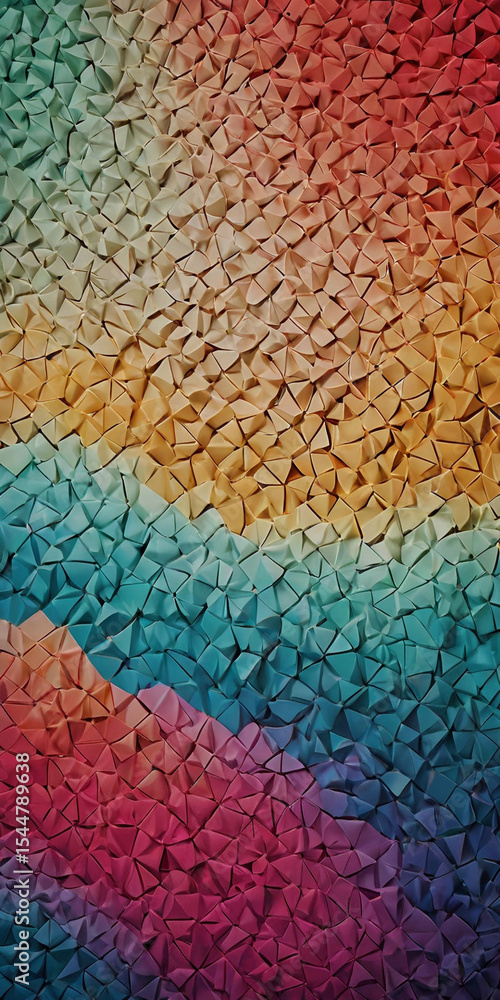 Aufkleber abstract colorful triangle pattern background