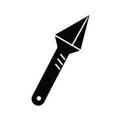 Throwing knife or dart black silhouette icon