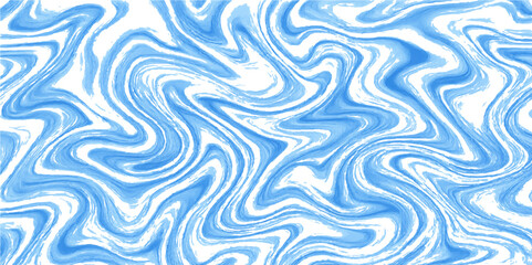 Obraz premium Blue wave seamless pattern for abstract water texture design illustration